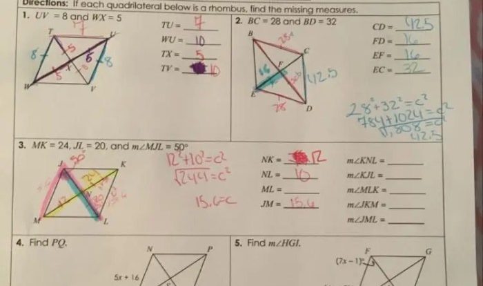 Unit 7 polygons and quadrilaterals test answers